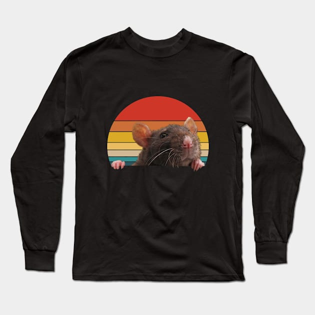 Rat - Rat Retro Long Sleeve T-Shirt by Kudostees